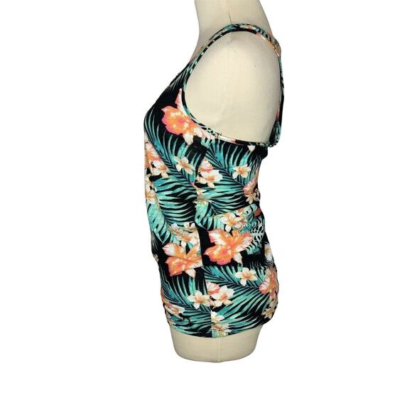 Victoria's Secret PINK Tropical Floral Racerback Fitted Tank Top X S - Picture 5 of 6